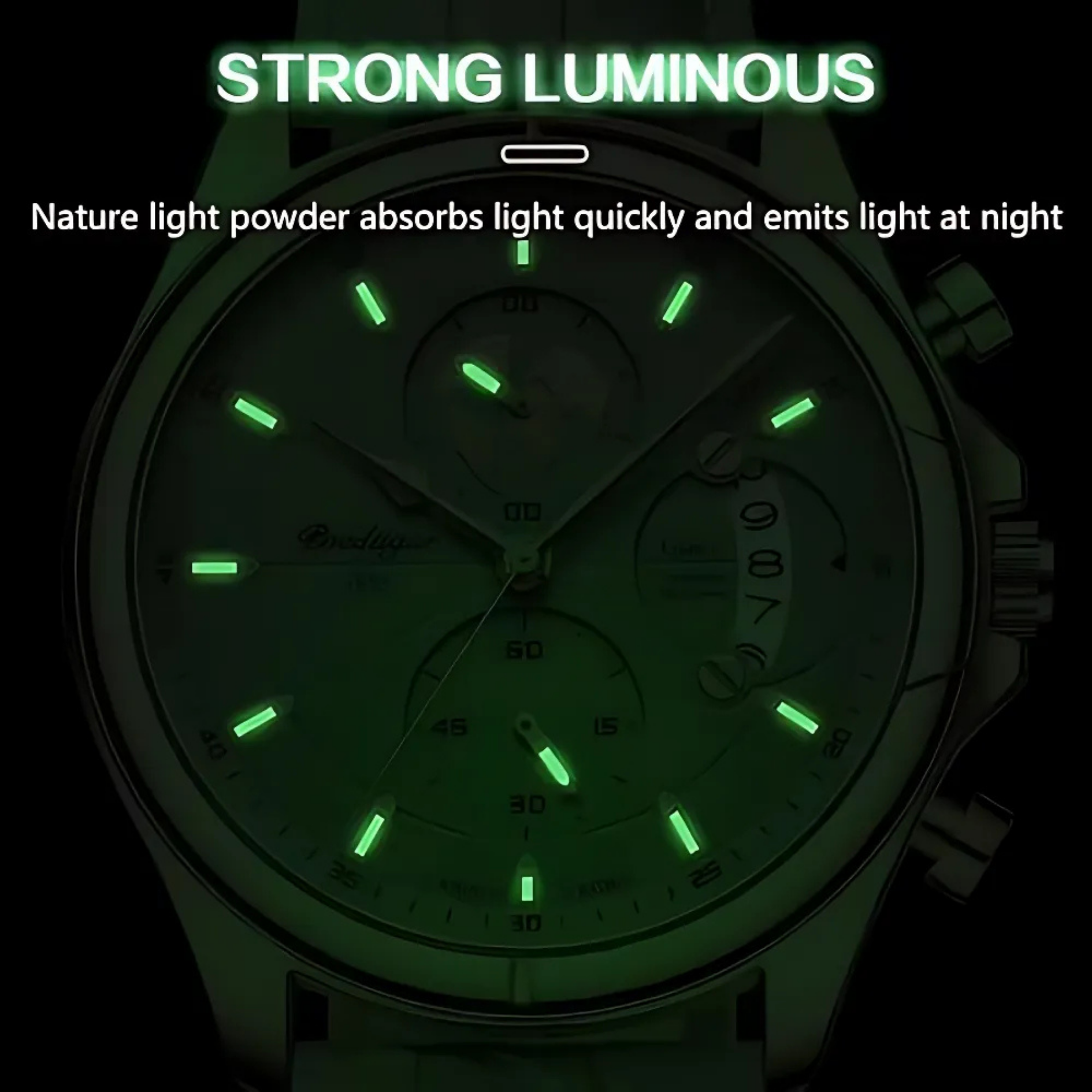 POEDAGAR ARMY Series Grey Dial Leather Strap Men's Watch