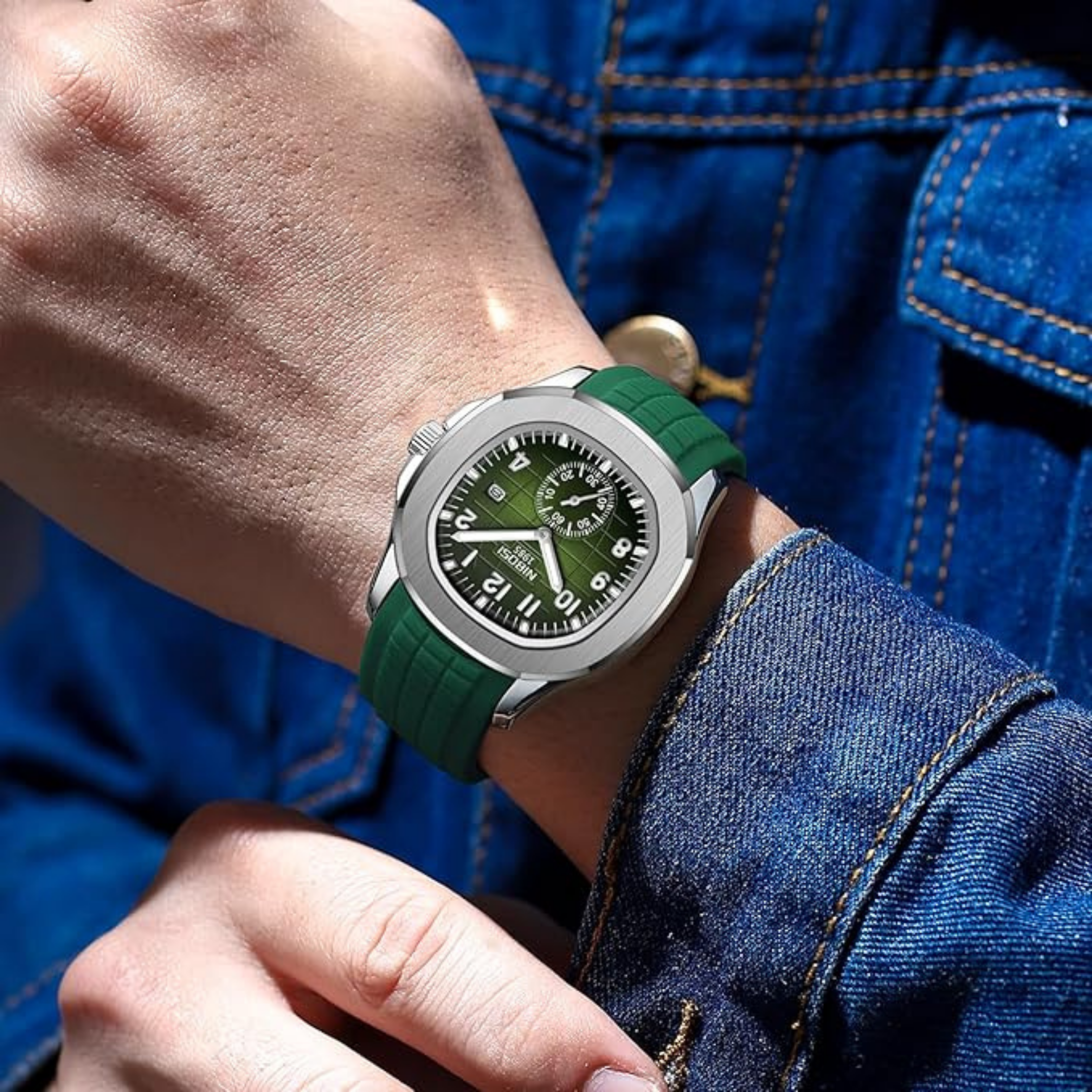 NIBOSI Quartz Analog Watch with Silicone Strap