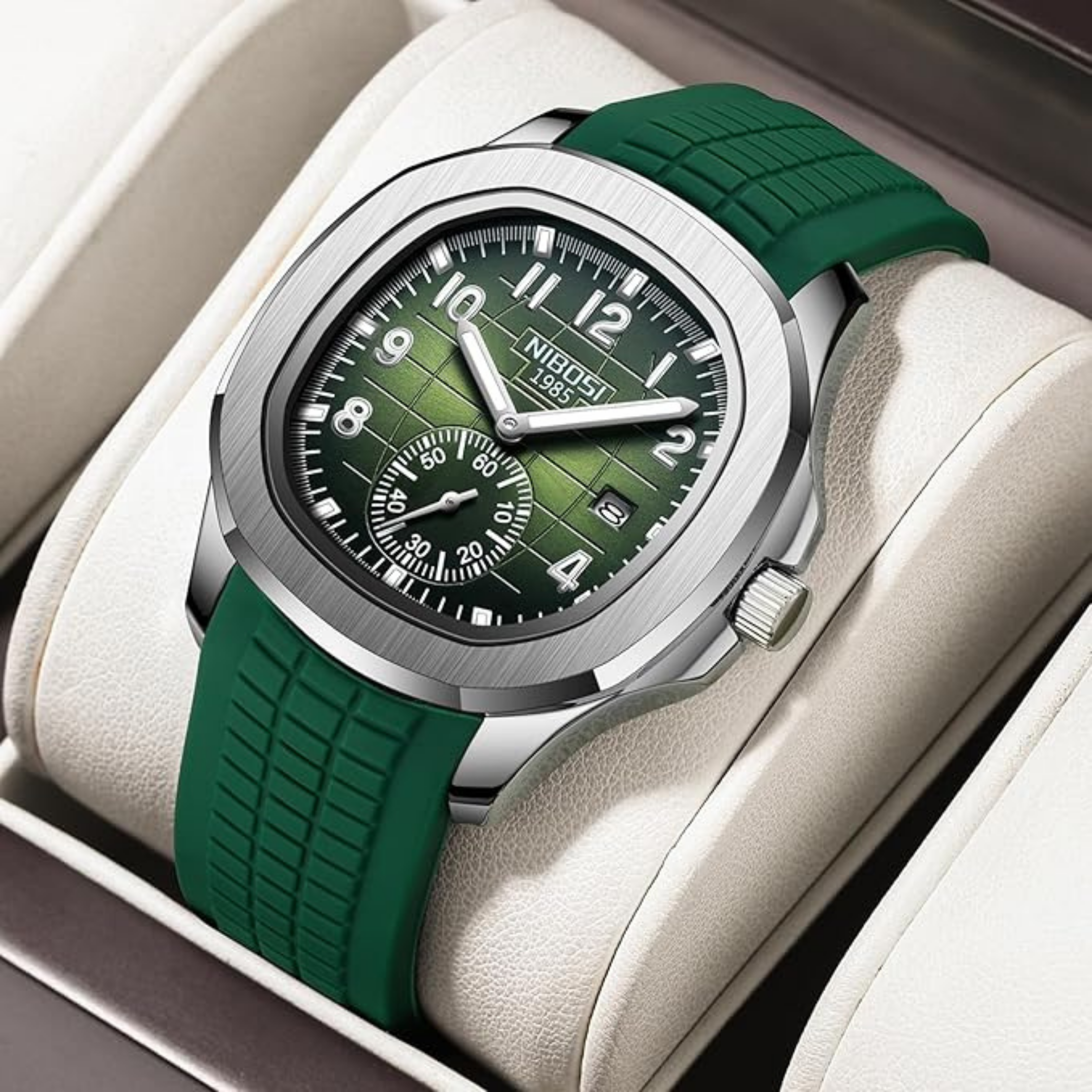 NIBOSI Quartz Analog Watch with Silicone Strap