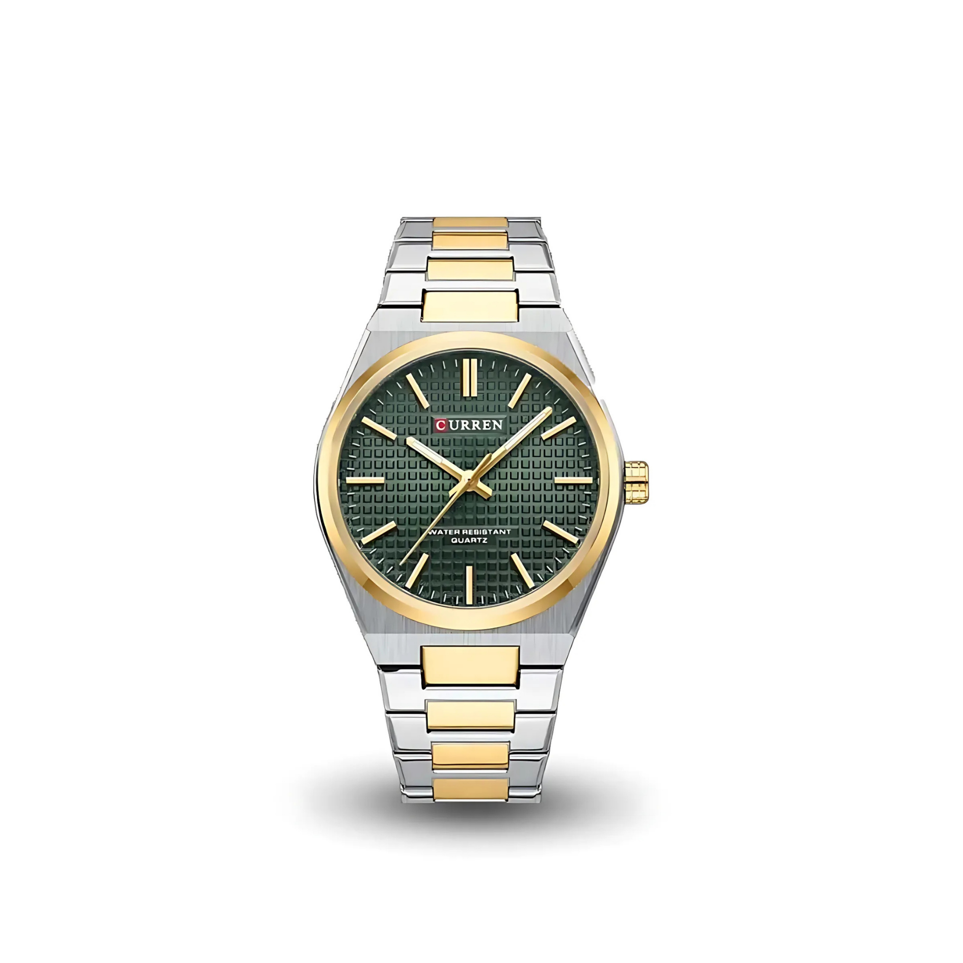 CURREN Two-Tone Strap with Green Dial