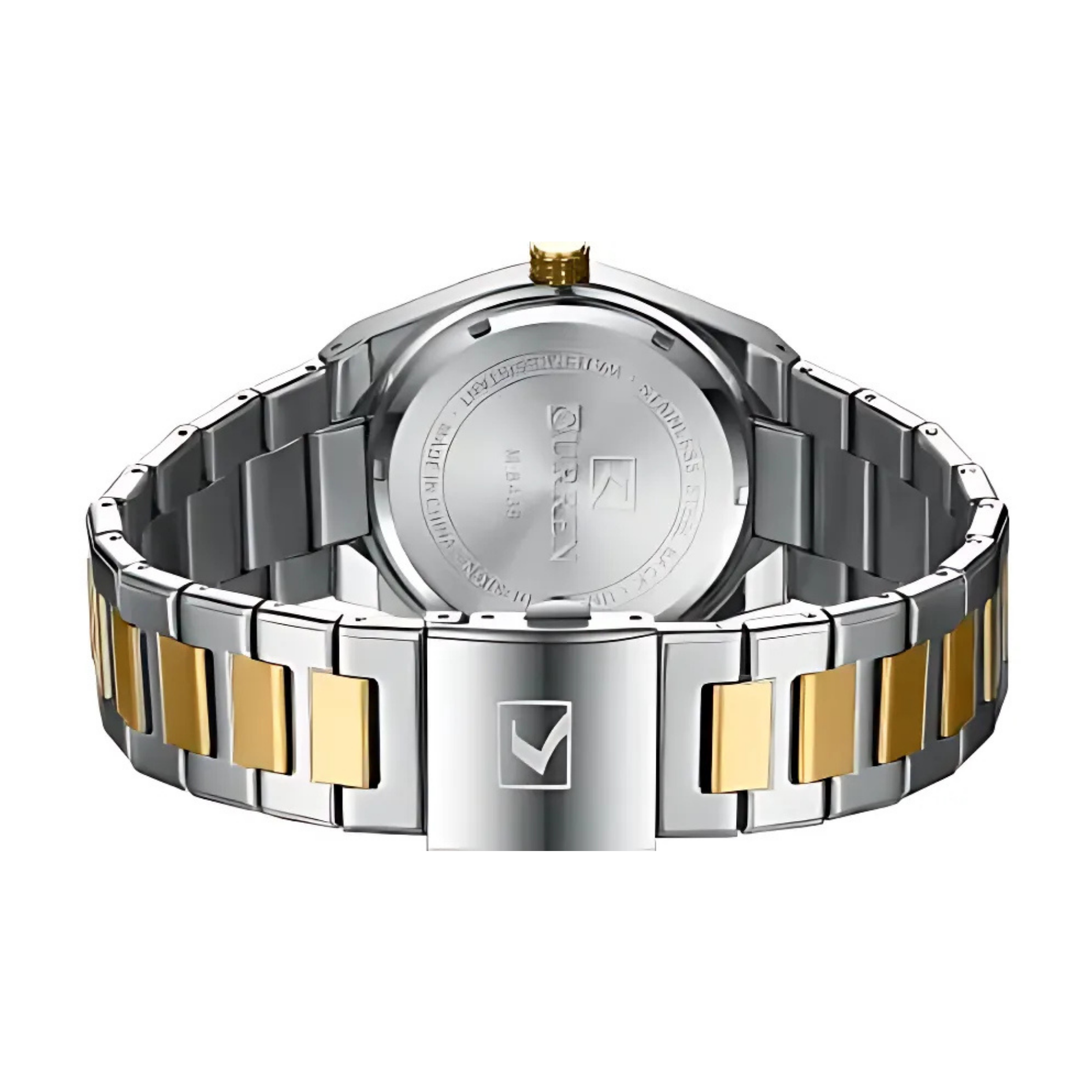 CURREN Two-Tone Strap with Green Dial