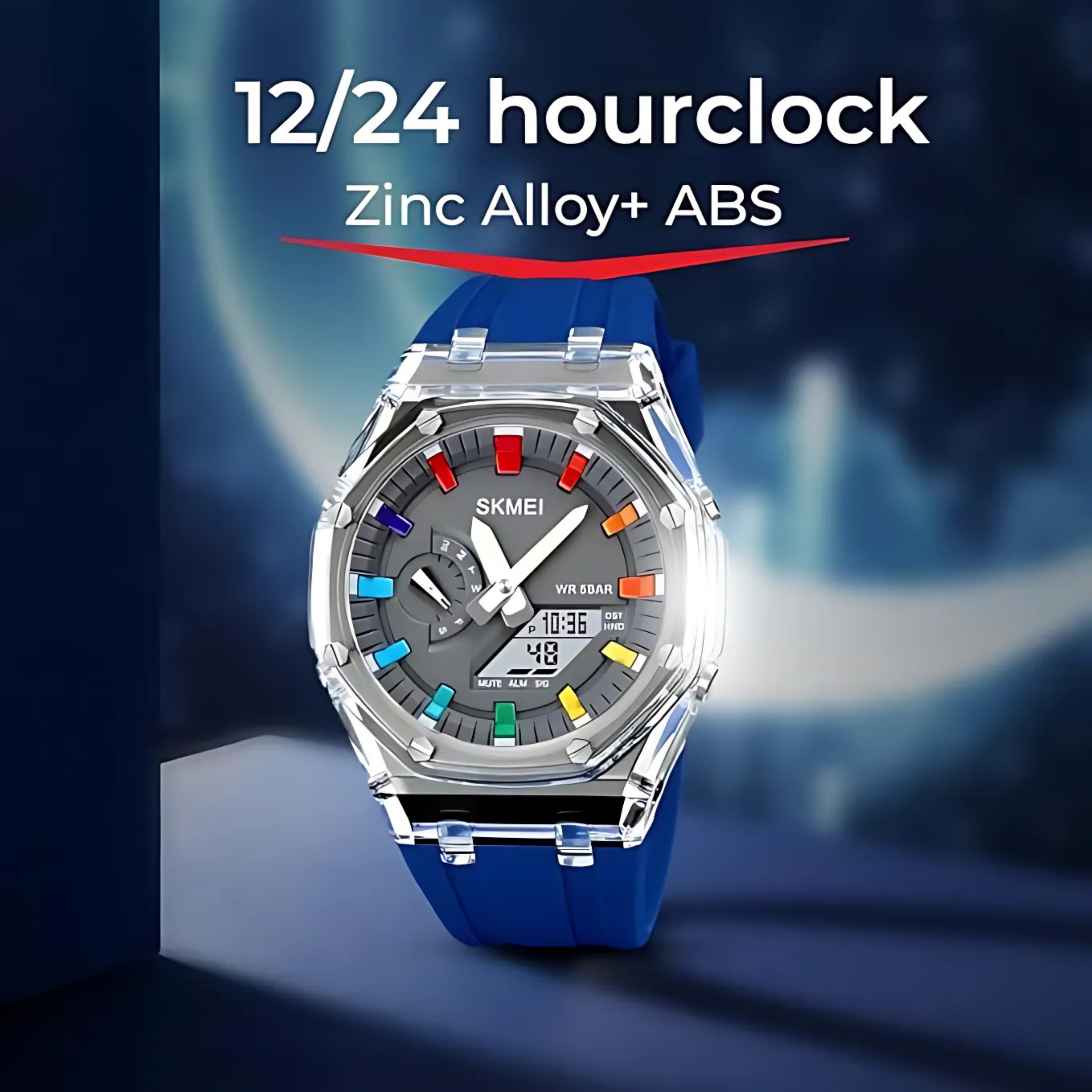 SKMEI Dual-Display Analog-Digital Watch